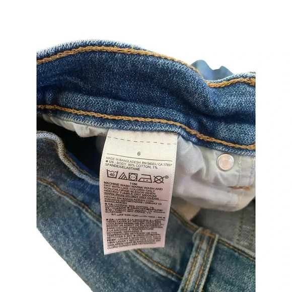 Old Navy Blue Sky Hi- Straight Secret Smooth Pocket High Rise Jean Size 6 - Picture 6 of 7